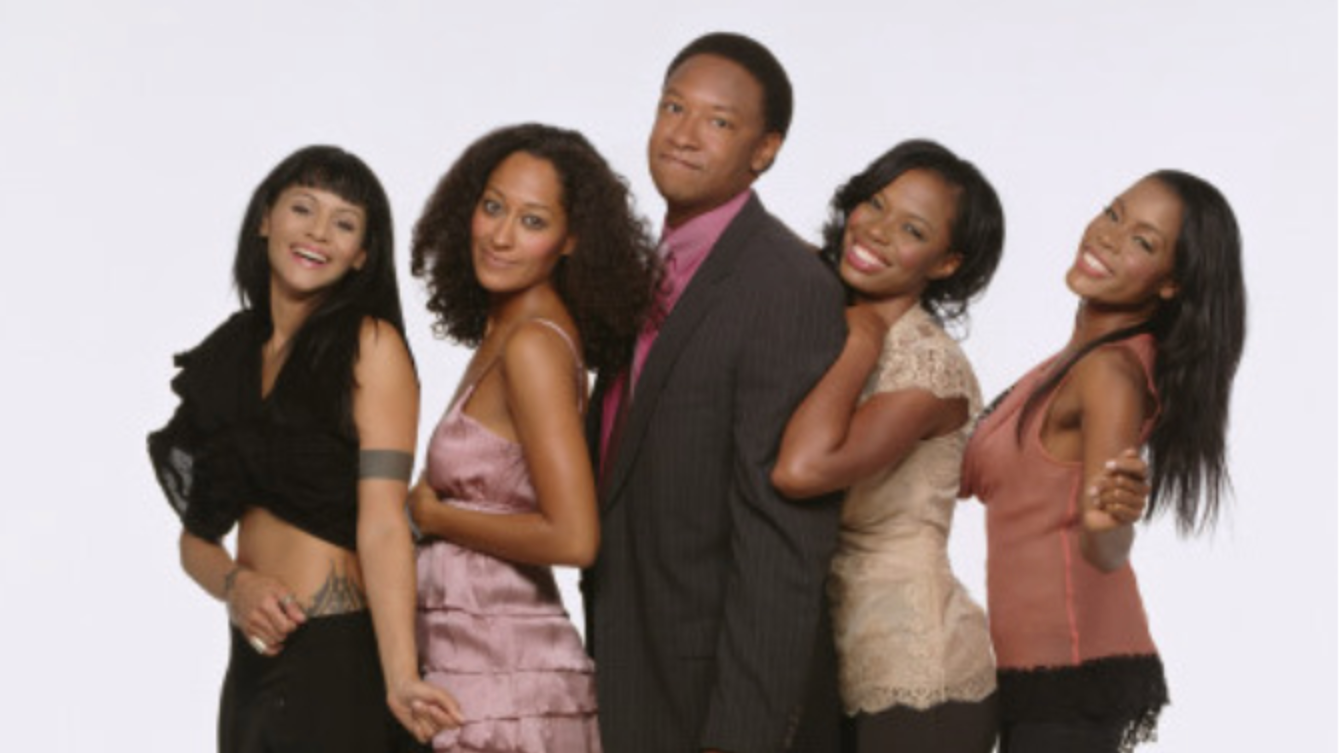 Persia White, Tracee Ellis Ross, Reggie Hayes, Jill Marie Jones and Golden Brooks in Girlfriends (2000-2008) Photo: CBS Television Distribution