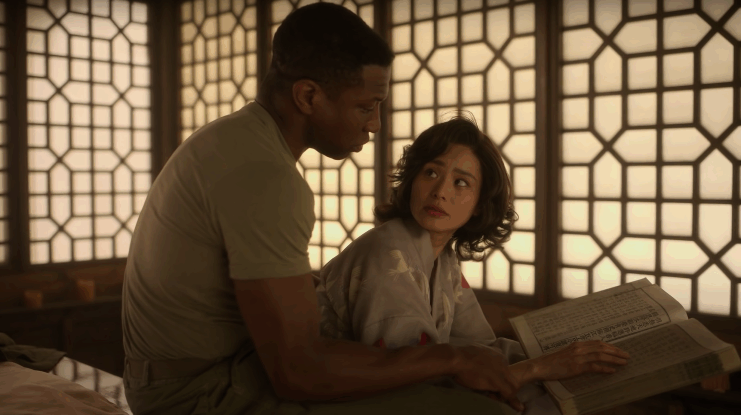 Jonathan Majors (Tic) and Jamie Chung (Ji-Ah) in Episode 6 of HBO’s Lovecraft Country. Screenshot: HBO (YouTube