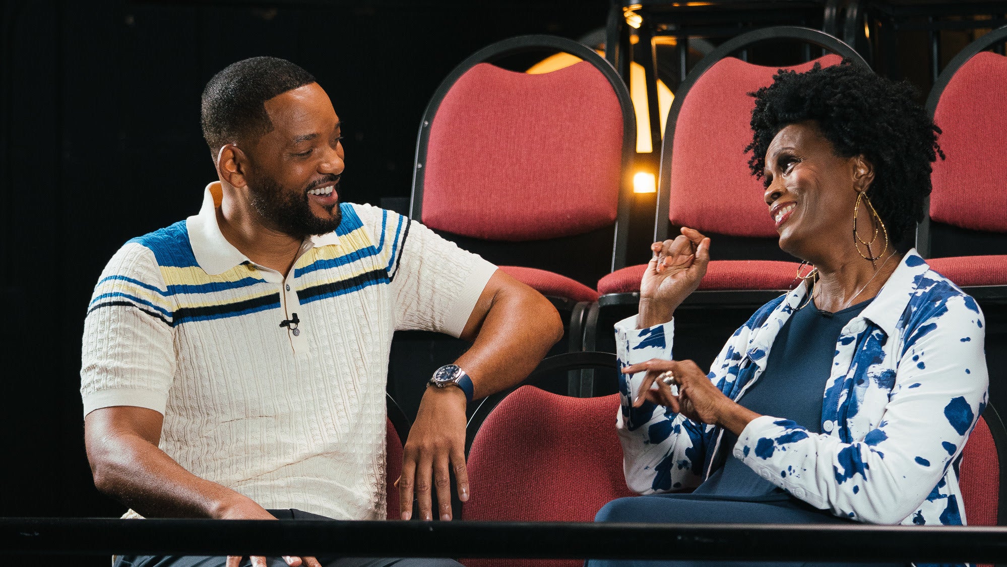 Will Smith and Janet Hubert at the taping of The Fresh Prince of Bel-Air Reunion Special (2020) Photo: Courtesy of HBO Max