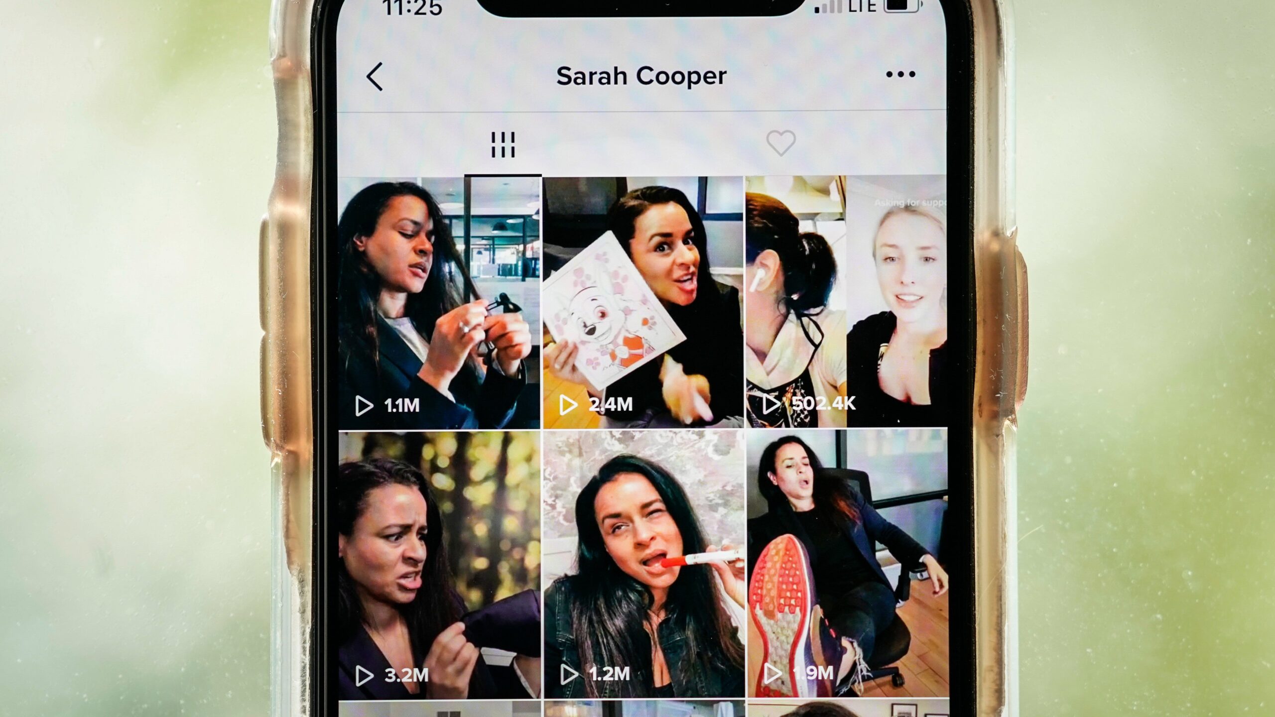 In this photo illustration, comedian Sarah Cooper’s page is displayed on the TikTok app on an Apple iPhone on Aug. 7, 2020, in Washington, D.C. Photo: Getty Images Drew Angerer/Getty Images