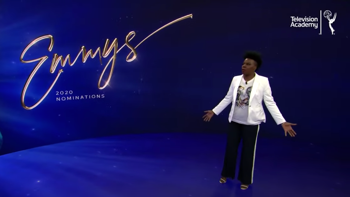 Leslie Jones announcing the 2020 Emmys nominations. Screenshot: Television Academy/YouTube