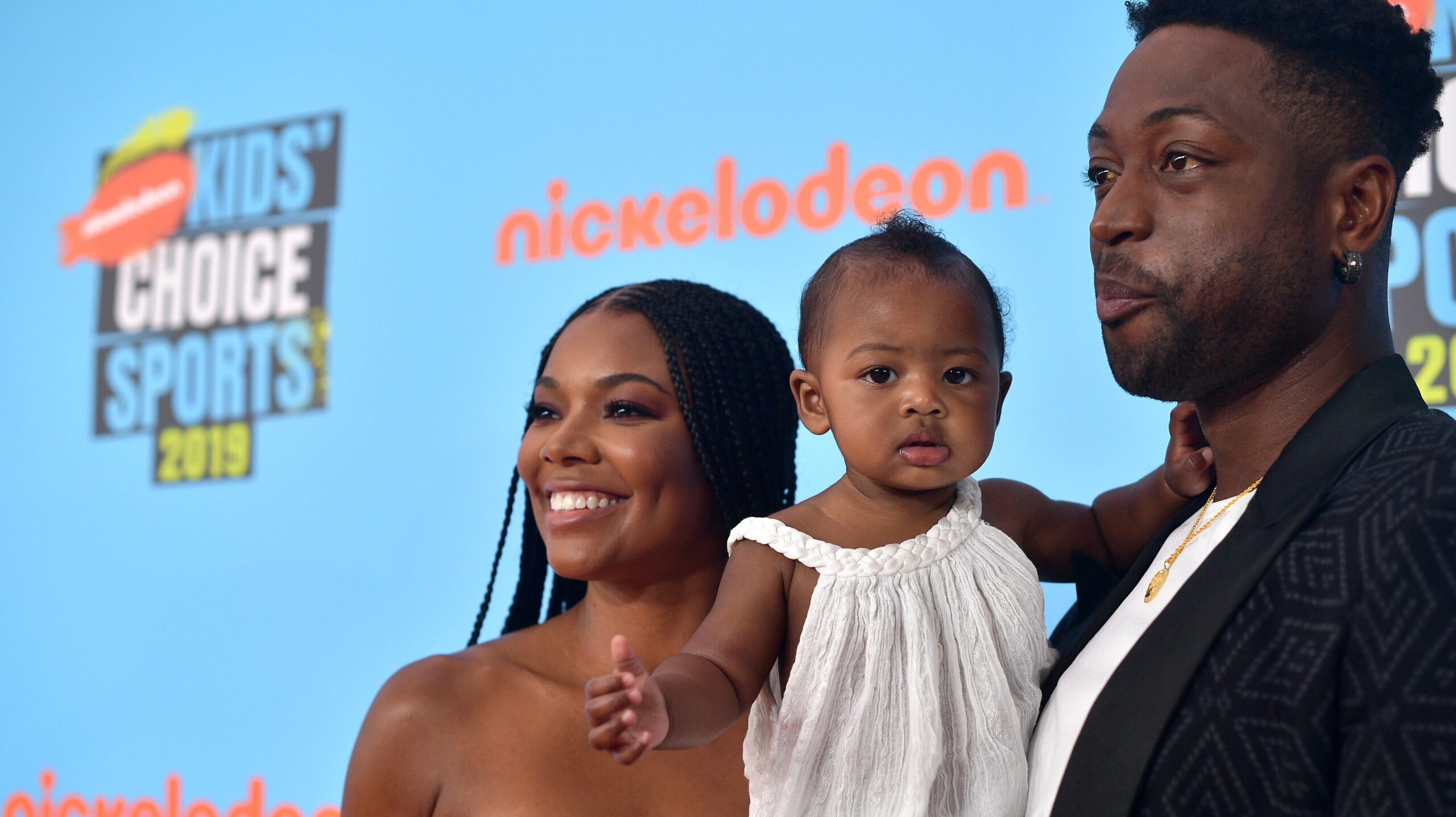 Gabrielle Union, Kaavia James Union Wade and Dwyane Wade attend Nickelodeon Kids’ Choice Sports 2019 on July 11, 2019, in Santa Monica, Calif. Photo: Getty Images Matt Winkelmeyer