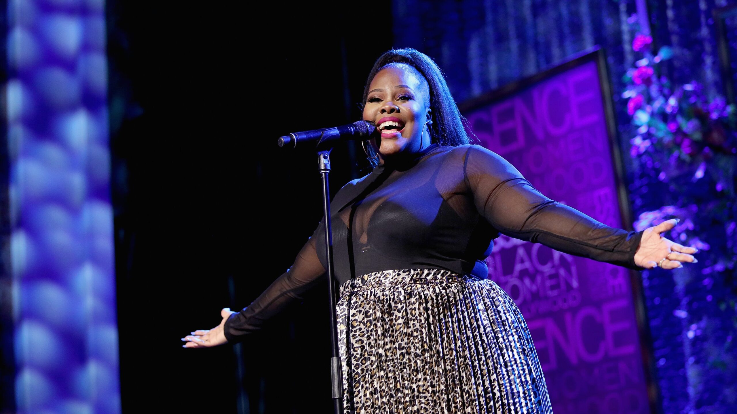 Amber Riley performs onstage during the 2019 Essence Black Women in Hollywood Awards Luncheon on February 21, 2019, in Los Angeles, California. Photo: Getty Images for Essence Rich Polk