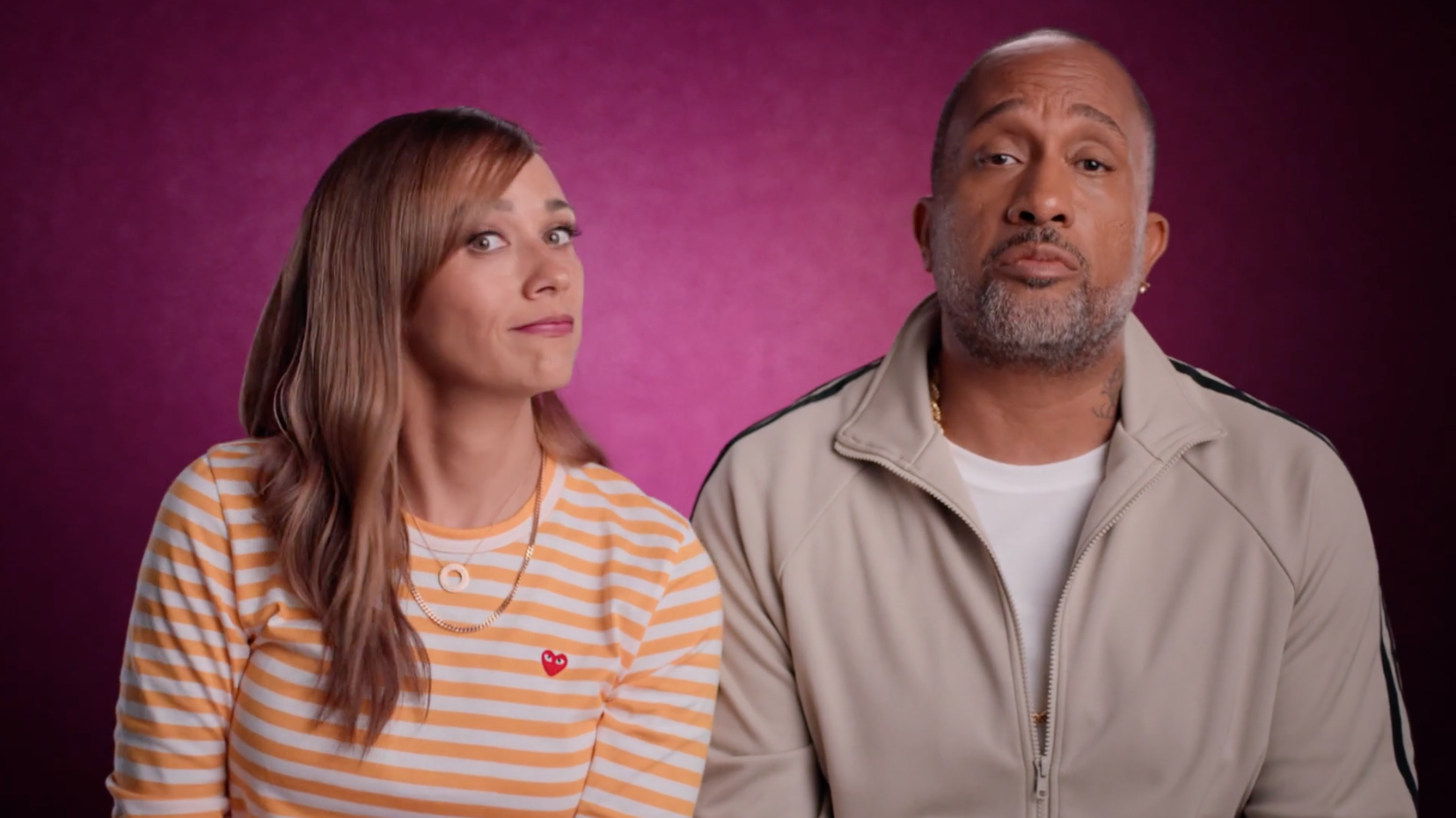 Rashida Jones (l) and Kenya Barris (r) in #BlackAF Screenshot: Netflix