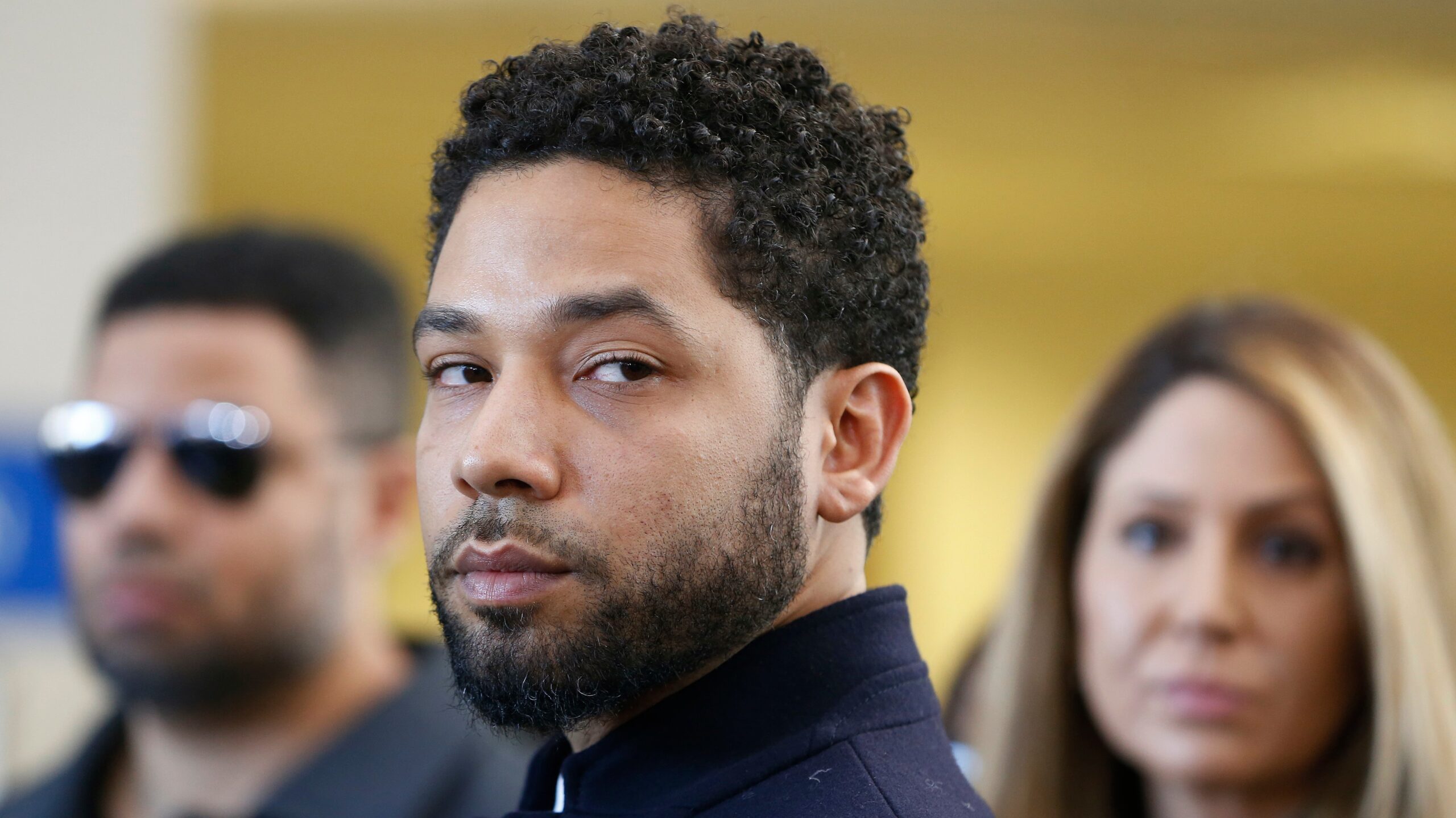 Jussie Smollett after his court appearance at Leighton Courthouse on March 26, 2019, in Chicago. Photo: Getty Images Nuccio DiNuzzo