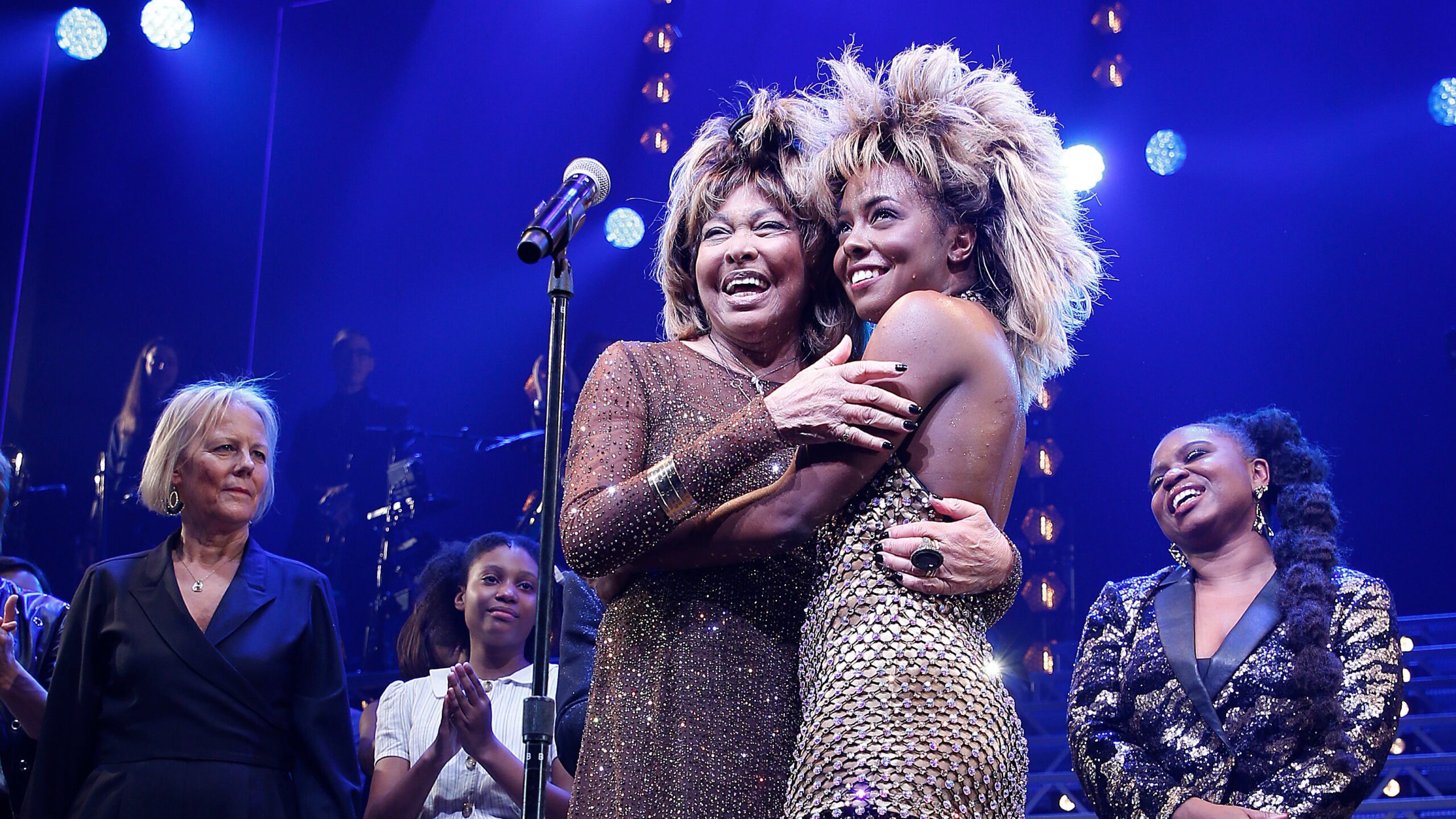 Tina Turner and Adrienne Warren speak during “Tina - The Tina Turner Musical” opening night on November 07, 2019 in New York City. Photo: Getty Images John Lamparski