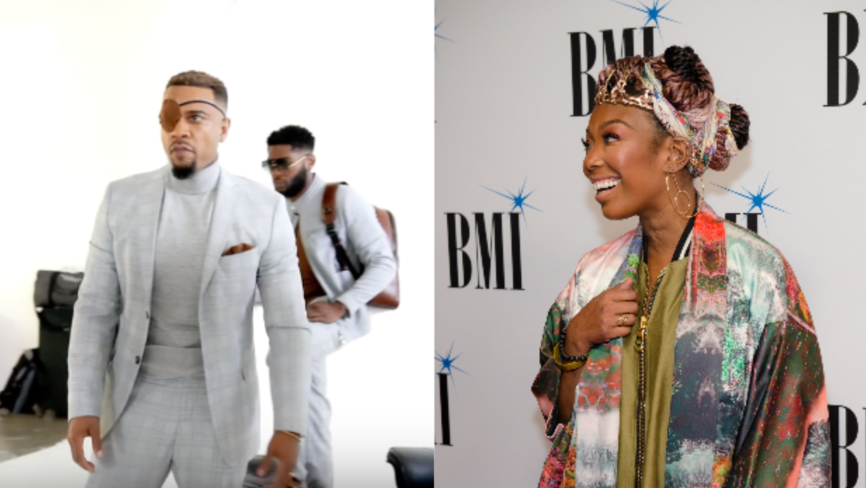 (L-R): Jerome “Romeo” Jones of R&B group Immature/IMx ; Brandy attends the 2019 BMI R&B/Hip-Hop Awards on August 29, 2019 in Sandy Springs, Georgia. Screenshot: YouTube Immatureofficial