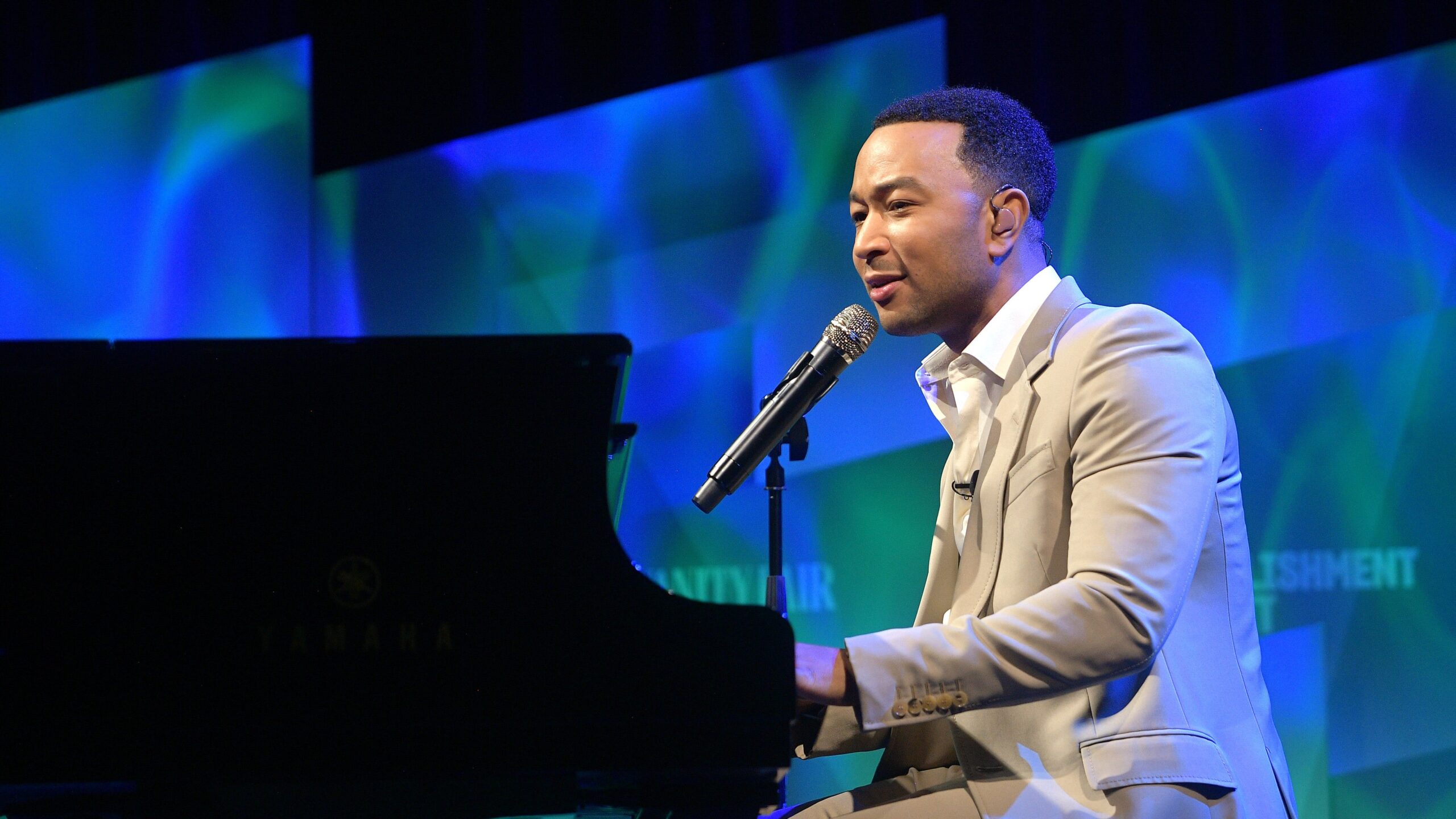 John Legend performs onstage at Vanity Fair’s 6th Annual New Establishment Summit on October 22, 2019 in Beverly Hills, California. Photo: Getty Images for Vanity Fair Matt Winkelmeyer