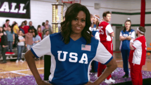 Because She Loves Us, Michelle Obama Challenged James Corden to a Dodgeball ‘Battle of the Sexes’