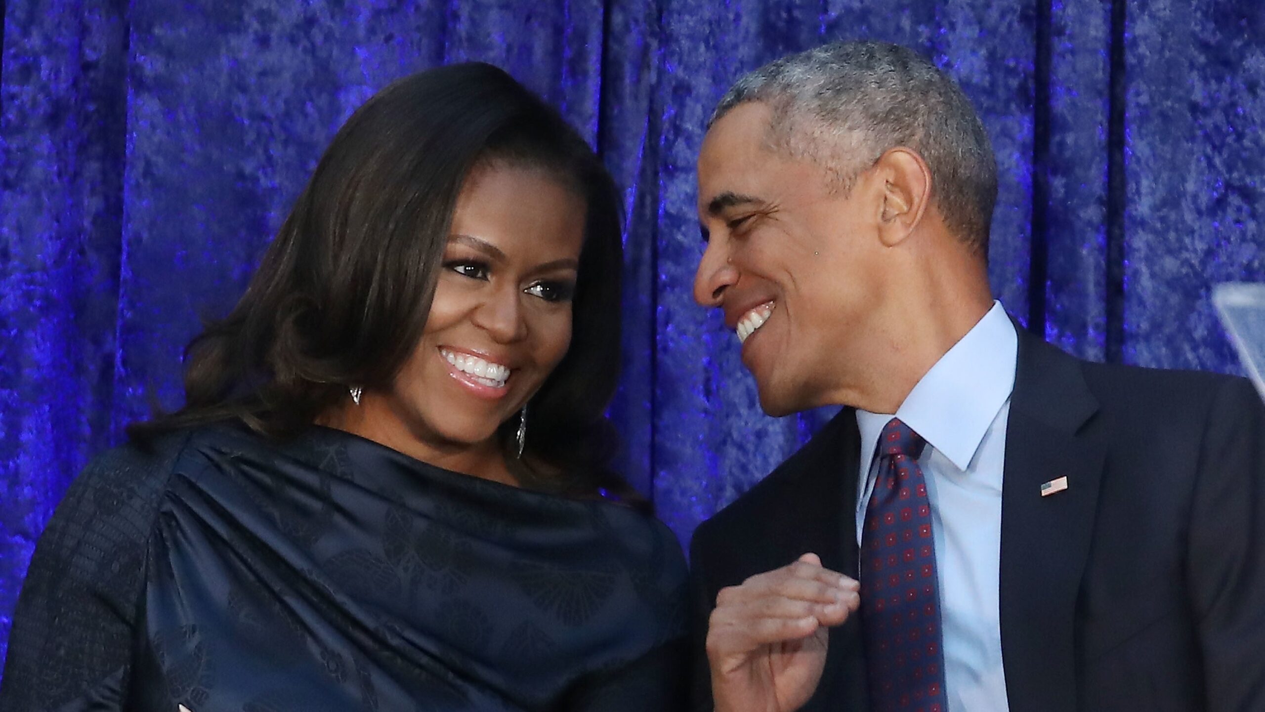Former U.S. President Barack Obama and first lady Michelle Obama participate in the unveiling of their official portraits during a ceremony on February 12, 2018 in Washington, DC. Photo: Getty Images Mark Wilson