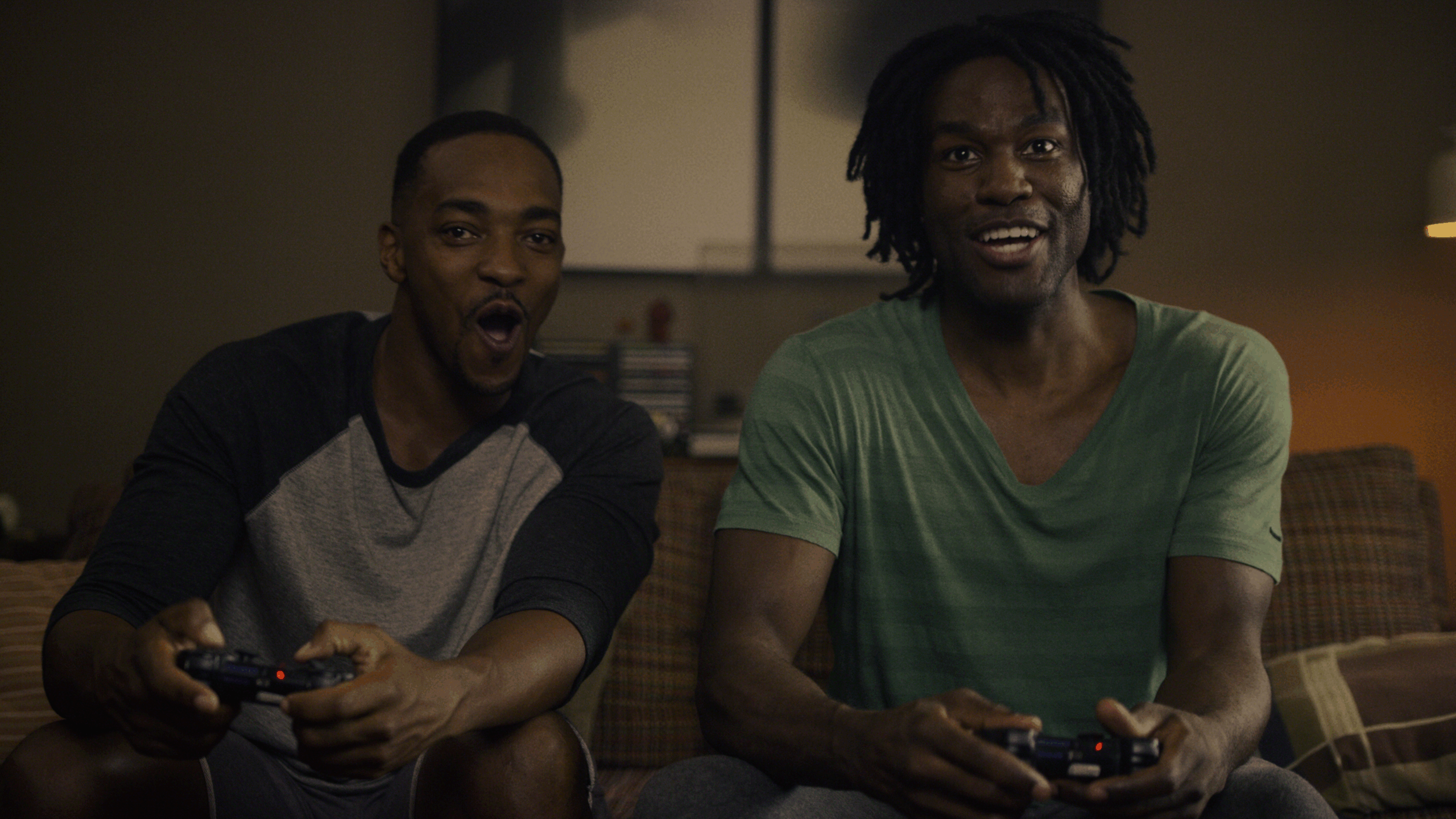 Anthony Mackie and Yahya Abdul-Mateen II in “Striking Vipers,” Black Mirror Photo: Courtesy of Netflix
