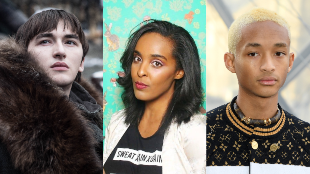 (L-R): Isaac Hempstead Wright in Season 8 of Game of Thrones ; Corin Wells ; Jaden Smith attends the Louis Vuitton show as part of the Paris Fashion Week Womenswear Fall/Winter 2019/2020 on March 05, 2019 in Paris, France. Photo: Courtesy of HBO Helen Sloan
