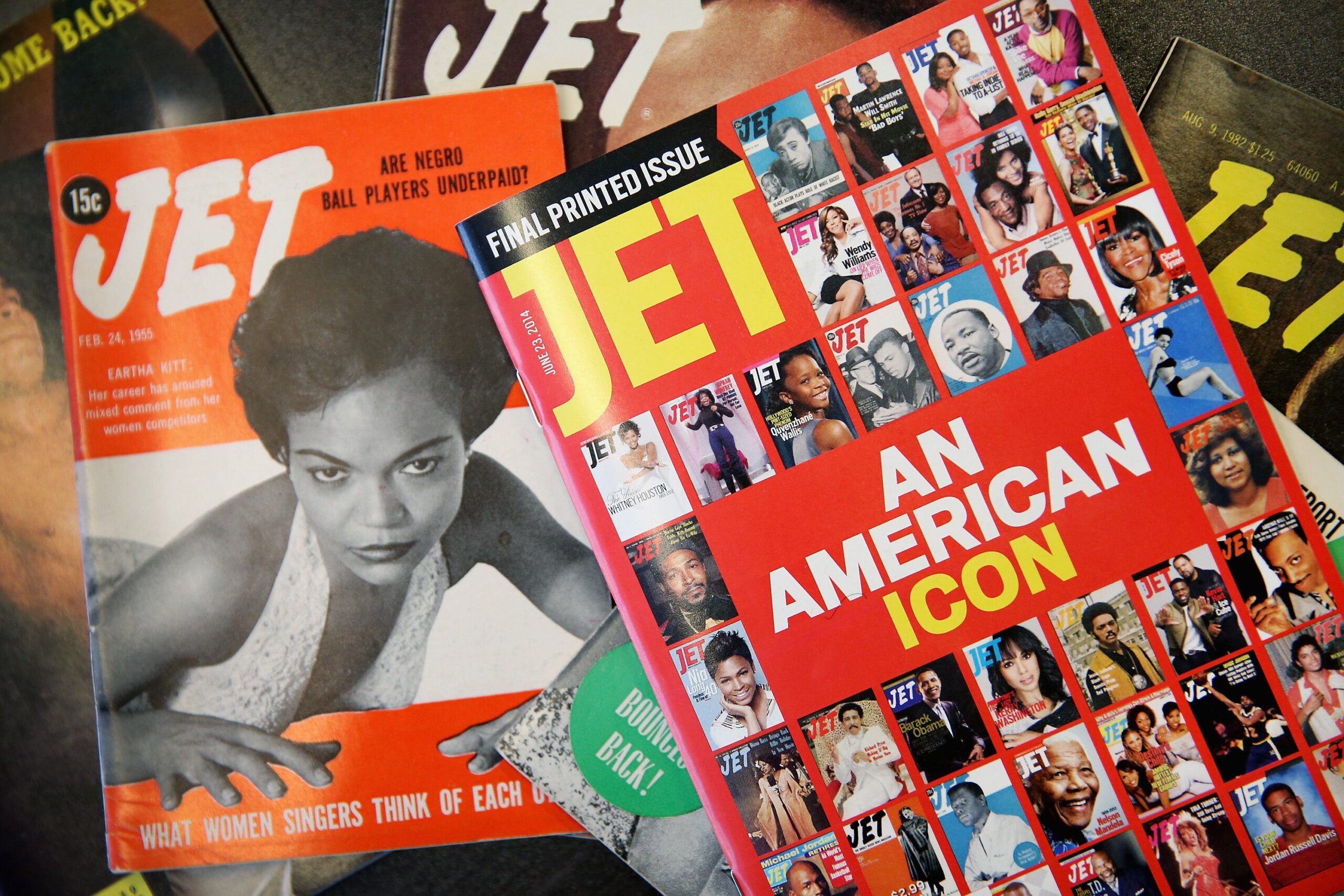 Images of Jet magazine’s first and final print editions Photo: Getty